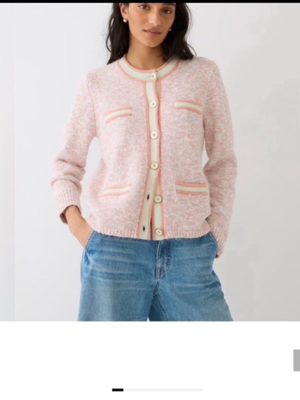 J.Crew Marled Cardigan – Blush Pink (XXS, NWT) | Quiet Luxury Spring Staple